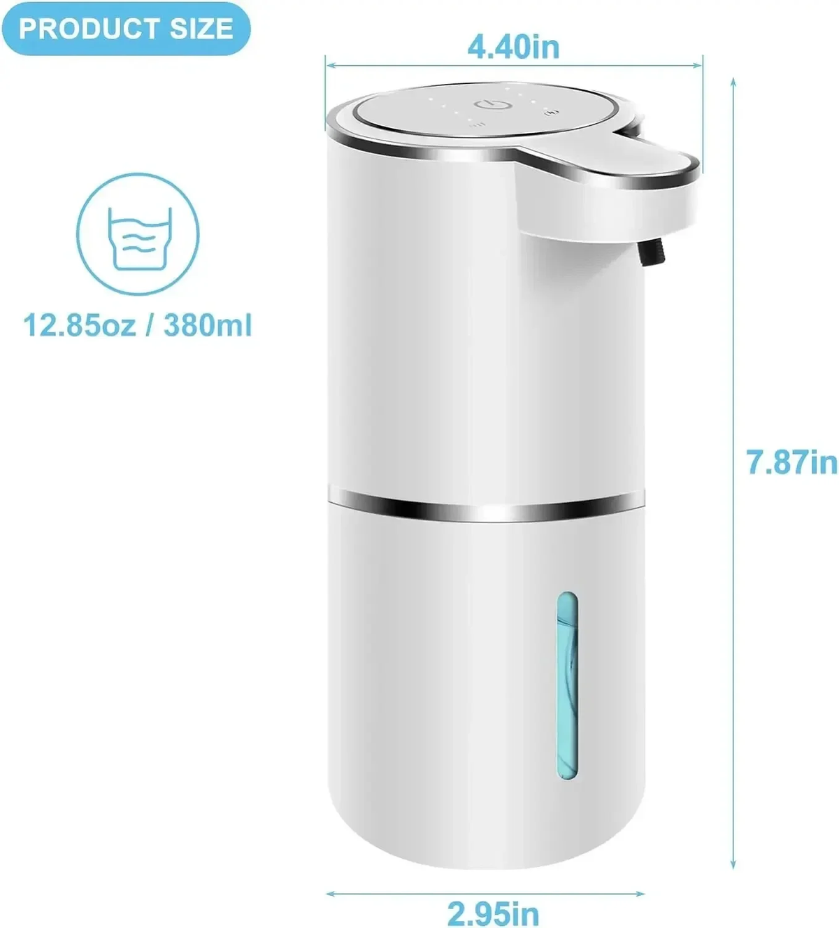 Automatic Soap Dispenser Touchless Foaming Gle Soap Dispenser 380Ml USB Rechargeable Electric 4 Level Ecological Porduct