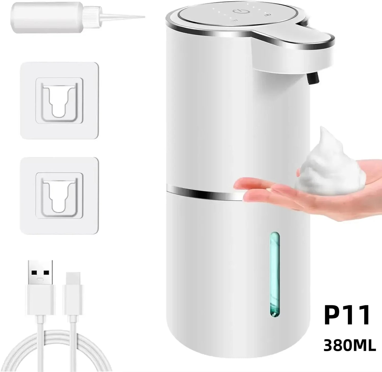 Automatic Soap Dispenser Touchless Foaming Gle Soap Dispenser 380Ml USB Rechargeable Electric 4 Level Ecological Porduct