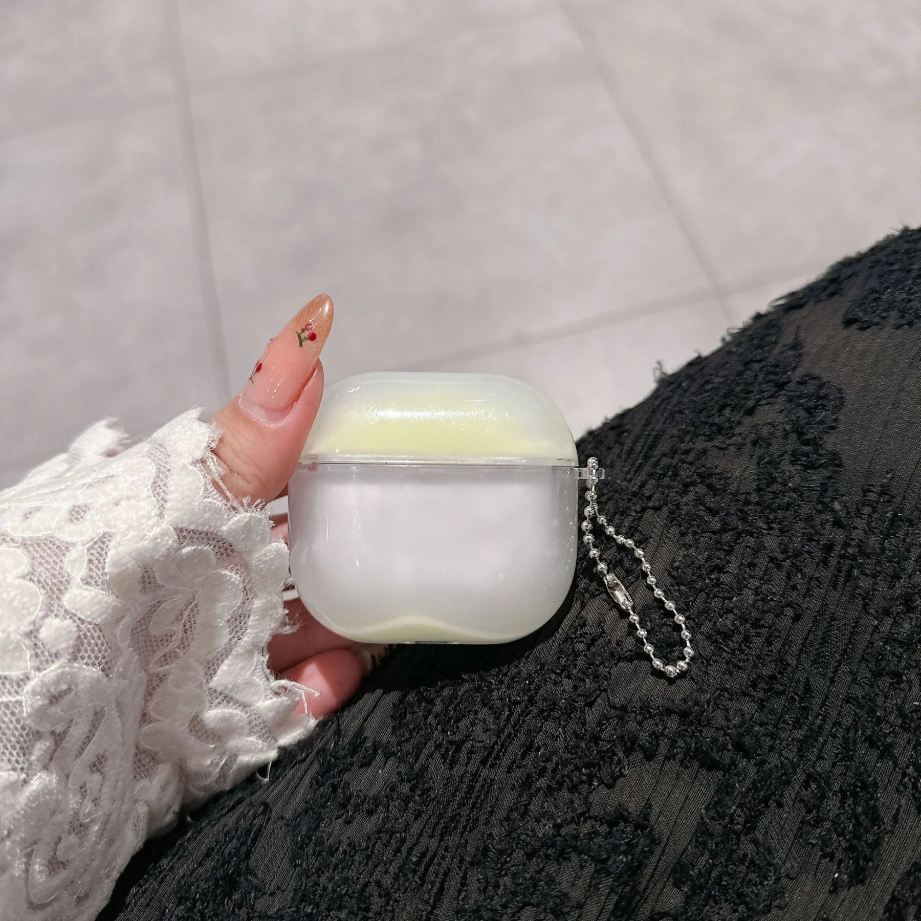 New Creative Noctilucous Luminous Quicksand Earphone Case with Anti-Lost Chain for Airpods 4 Airpods 3 Pro 2 Airpods 3 2 Cover