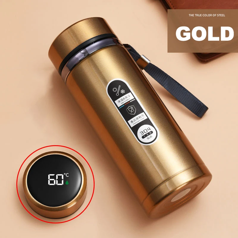 Stainless Steel Thermos Bottle LED Temperature Display 500ML- 1L Sus304 Vacuum Flask Portable Cup 2026 New