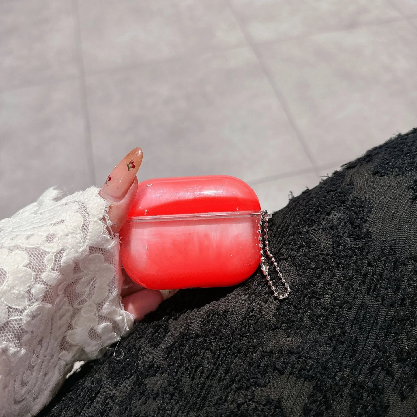 New Creative Noctilucous Luminous Quicksand Earphone Case with Anti-Lost Chain for Airpods 4 Airpods 3 Pro 2 Airpods 3 2 Cover