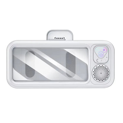 Bathroom Waterproof Bluetooth Speaker Mobile Phone Case Anti-Fog Touch Screen 360 Rotation for Shower Kitchen Swim Universal