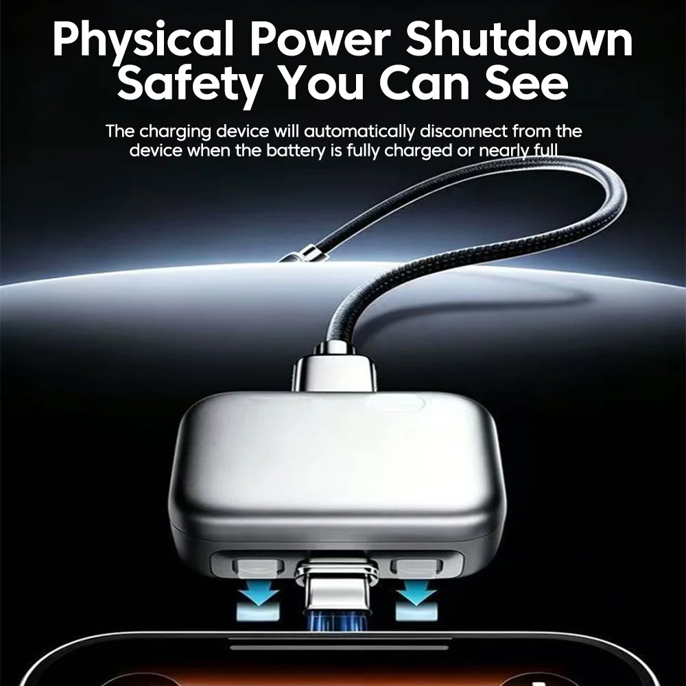 Mini 140W PD Fast Charger Splitter Auto Power-Off Protection Type-C Fast Charging Connector for Iphone 17 Samsung