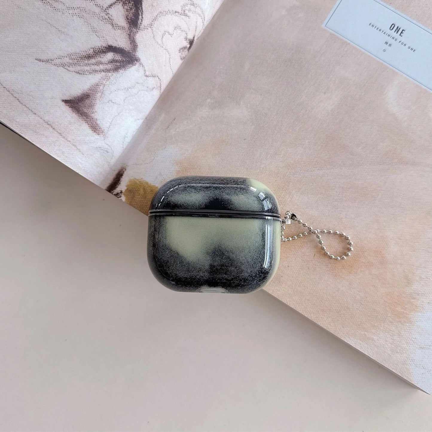New Creative Noctilucous Luminous Quicksand Earphone Case with Anti-Lost Chain for Airpods 4 Airpods 3 Pro 2 Airpods 3 2 Cover