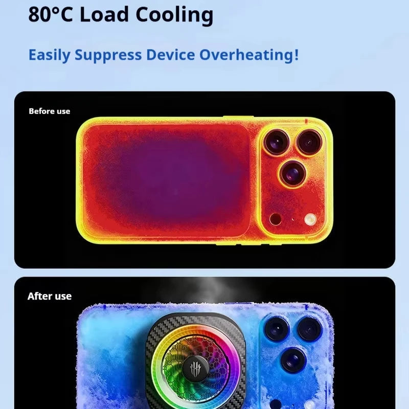 Redmagic Cooler 6 Pro Radiator Magnetic Phone Cooler 8 Pro Cooling AI Temperature Control for Iphone Huawei Tablet Mobile