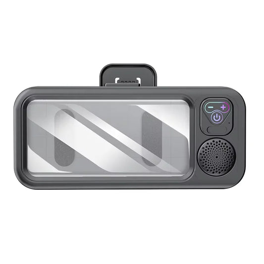 Bathroom Waterproof Bluetooth Speaker Mobile Phone Case Anti-Fog Touch Screen 360 Rotation for Shower Kitchen Swim Universal