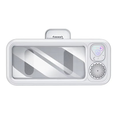 Bathroom Waterproof Bluetooth Speaker Mobile Phone Case Anti-Fog Touch Screen 360 Rotation for Shower Kitchen Swim Universal