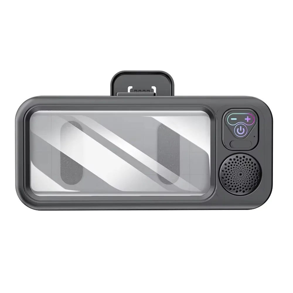 Bathroom Waterproof Bluetooth Speaker Mobile Phone Case Anti-Fog Touch Screen 360 Rotation for Shower Kitchen Swim Universal