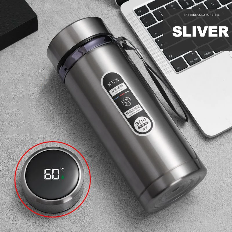 Stainless Steel Thermos Bottle LED Temperature Display 500ML- 1L Sus304 Vacuum Flask Portable Cup 2026 New