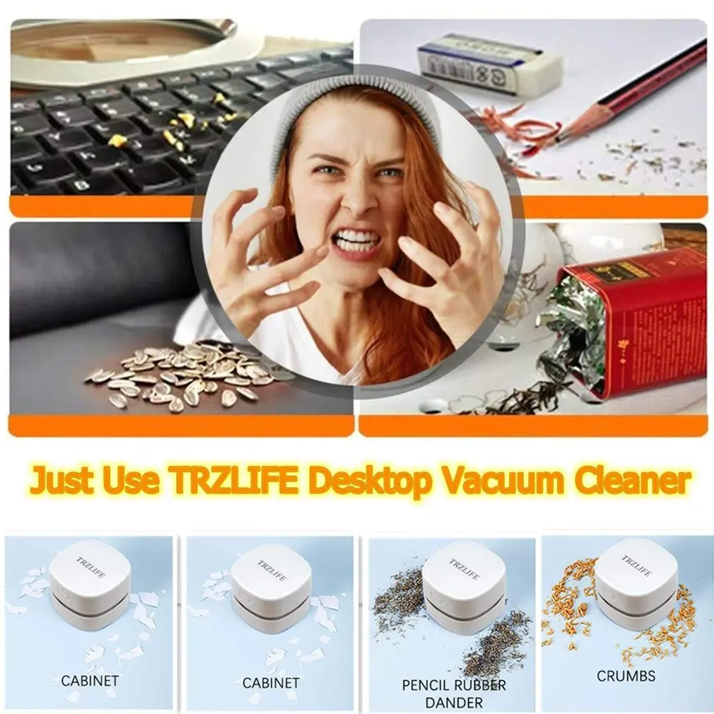 Mini Desktop Vacuum Cleaner Portable Handheld Vacuum Office Desk Dust Table Tools Home Table Sweeper Cleaning Tool Dropshipping