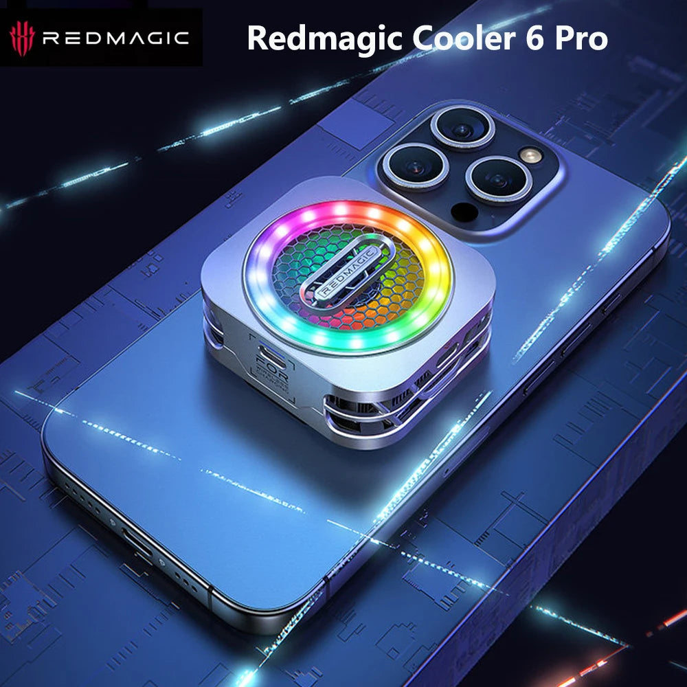 Redmagic Cooler 6 Pro Radiator Magnetic Phone Cooler 8 Pro Cooling AI Temperature Control for Iphone Huawei Tablet Mobile