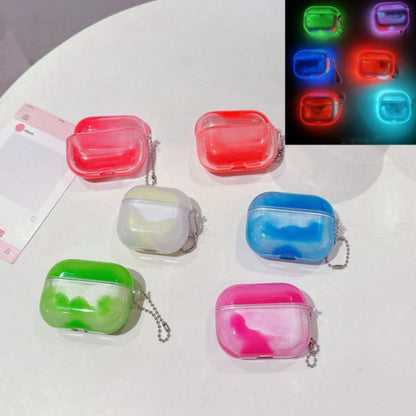 New Creative Noctilucous Luminous Quicksand Earphone Case with Anti-Lost Chain for Airpods 4 Airpods 3 Pro 2 Airpods 3 2 Cover