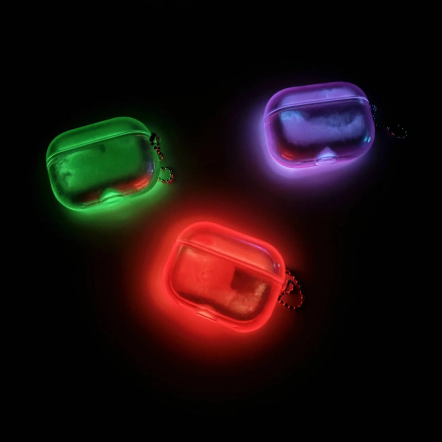 New Creative Noctilucous Luminous Quicksand Earphone Case with Anti-Lost Chain for Airpods 4 Airpods 3 Pro 2 Airpods 3 2 Cover