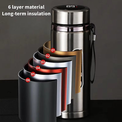 Stainless Steel Thermos Bottle LED Temperature Display 500ML- 1L Sus304 Vacuum Flask Portable Cup 2026 New