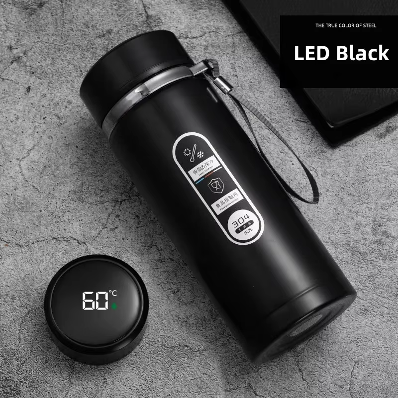 Stainless Steel Thermos Bottle LED Temperature Display 500ML- 1L Sus304 Vacuum Flask Portable Cup 2026 New