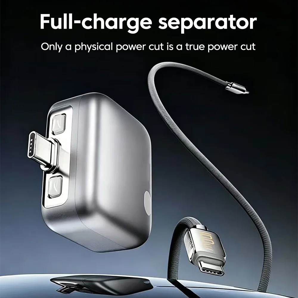Mini 140W PD Fast Charger Splitter Auto Power-Off Protection Type-C Fast Charging Connector for Iphone 17 Samsung