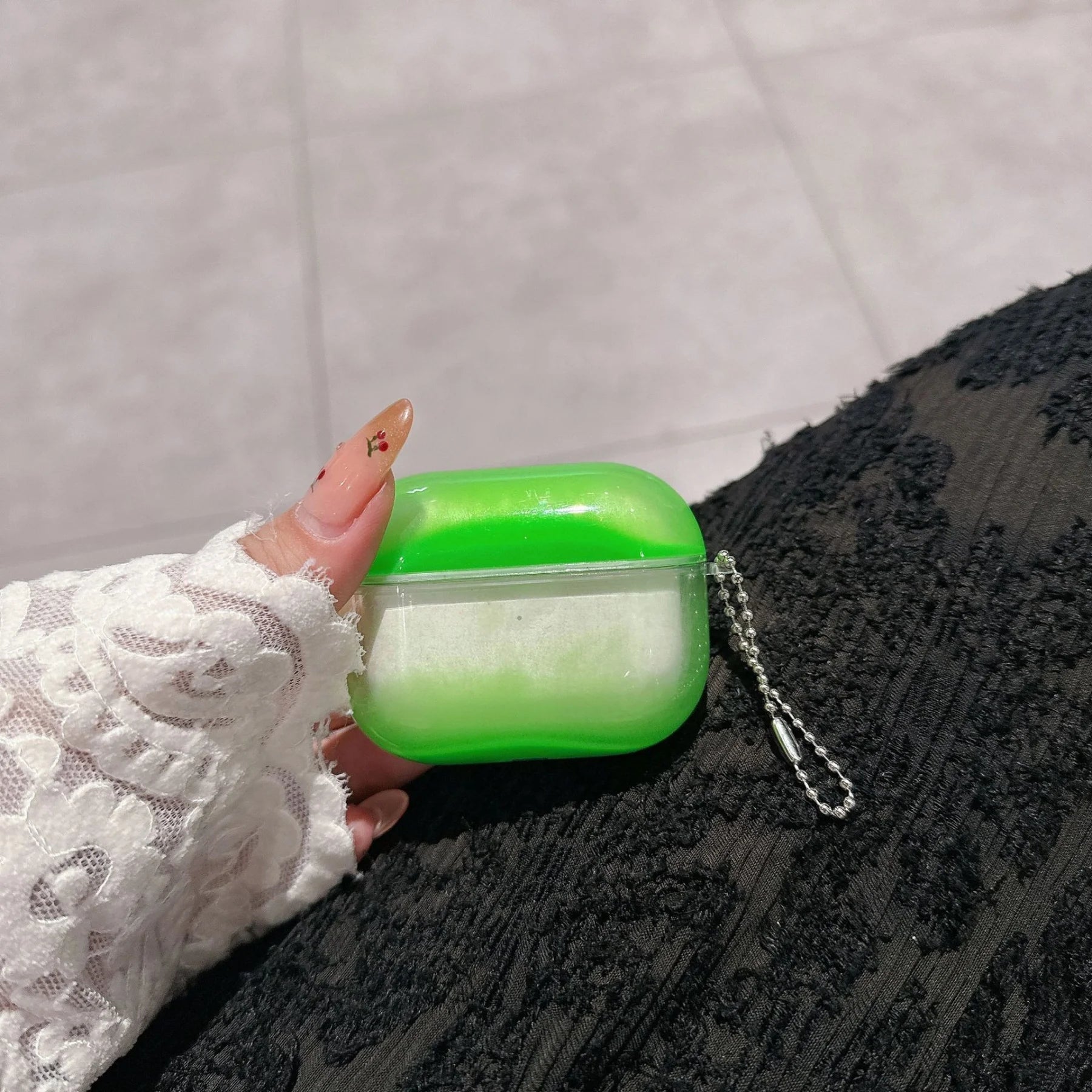 New Creative Noctilucous Luminous Quicksand Earphone Case with Anti-Lost Chain for Airpods 4 Airpods 3 Pro 2 Airpods 3 2 Cover