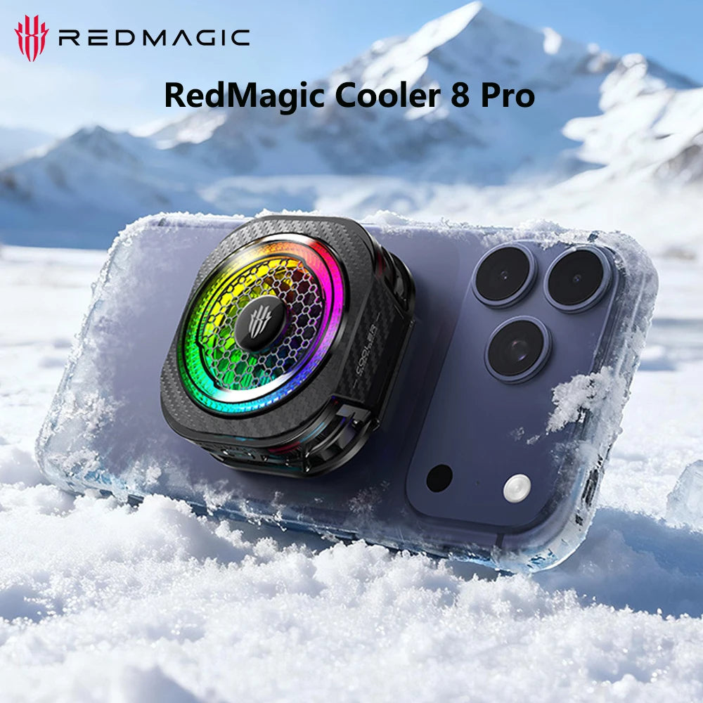 Redmagic Cooler 6 Pro Radiator Magnetic Phone Cooler 8 Pro Cooling AI Temperature Control for Iphone Huawei Tablet Mobile